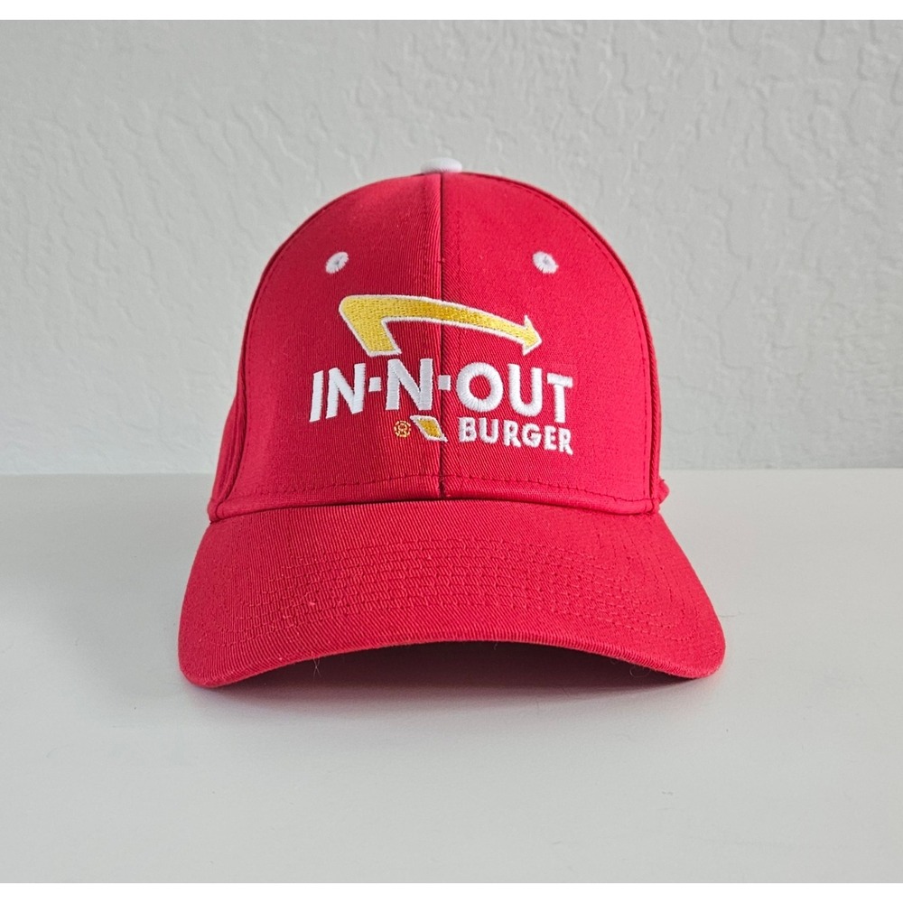 In-N-Out Burger Fitted Cap Unisex S/M Red Associate Hat Logo